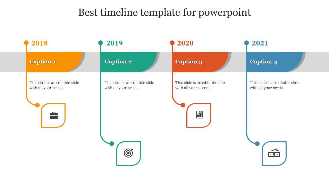 Best timeline template for powerpoint with four stages